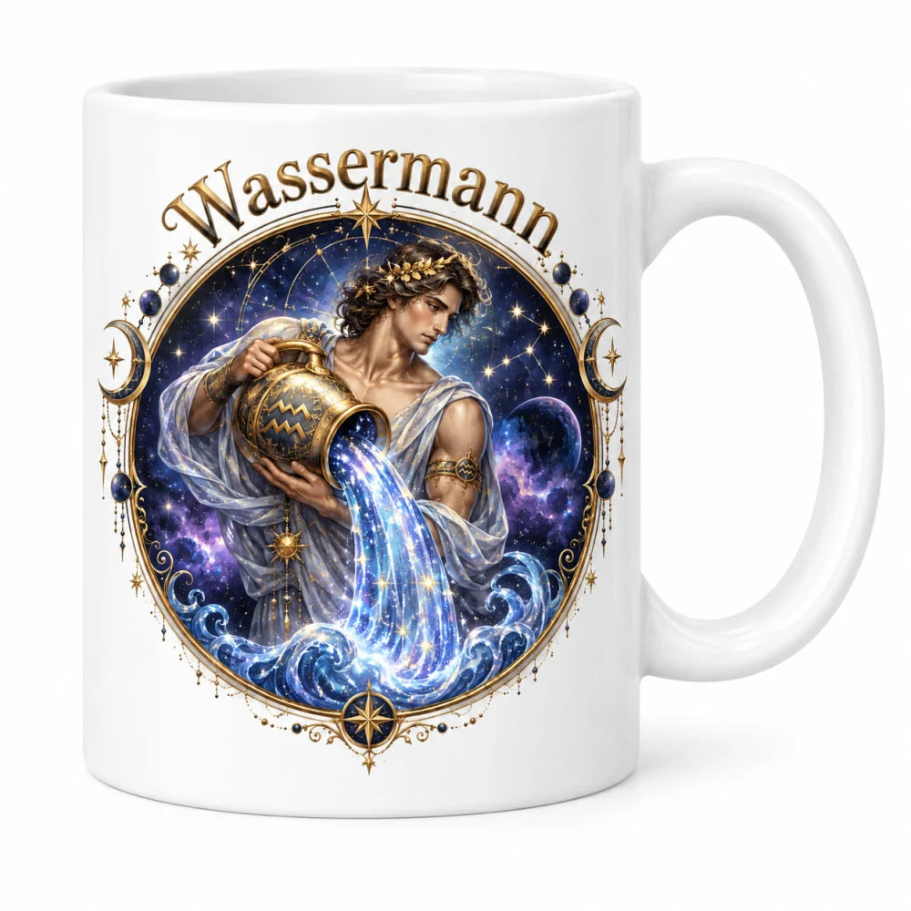 WS-Trend Sternzeichen Tasse Wassermann mystisch Keramik 330 ml Geschenk - WS-Trend.de