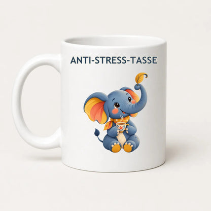 Anti-Stress-Tasse Elefant – geometrischer Keramikbecher 325 ml - WS-Trend.de