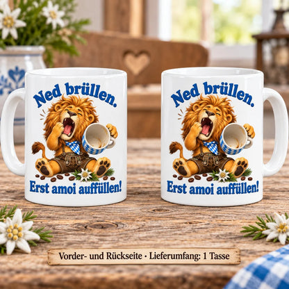 WS-Trend Löwe Tasse mit bayerischem Spruch Keramik 330 ml Geschenkidee - WS-Trend.de