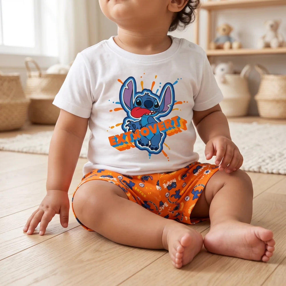 Disney Stitch Baby Sommerset Shorts plus T-Shirt Gr. 68 oder 80 -100% Baumwolle - WS-Trend.de