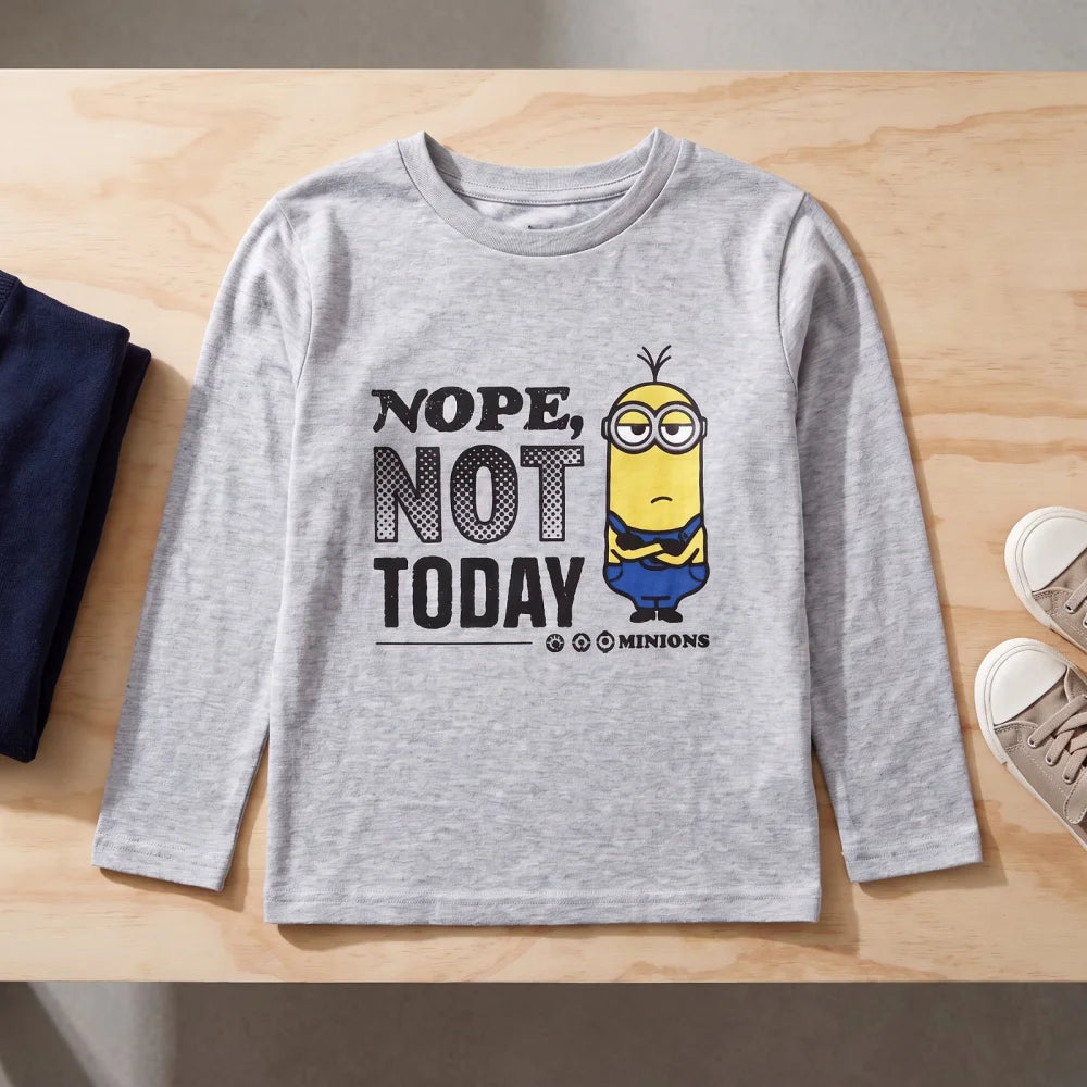 Print-Shirt Minions Die Kinder Jungen langarm Shirt Langarmshirt Gr. 104-134 - WS-Trend.de