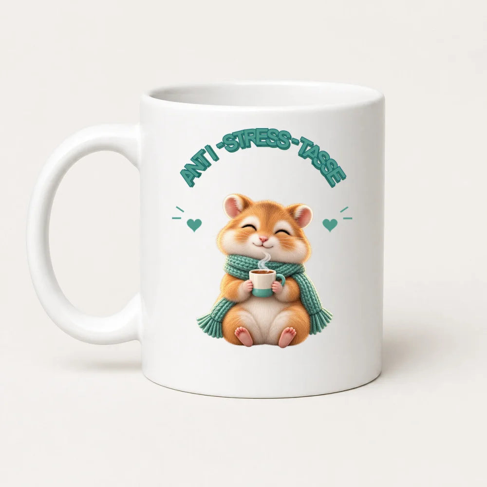 Anti-Stress-Tasse Hamster 325 ml Keramik Kaffeebecher Geschenk - WS-Trend.de