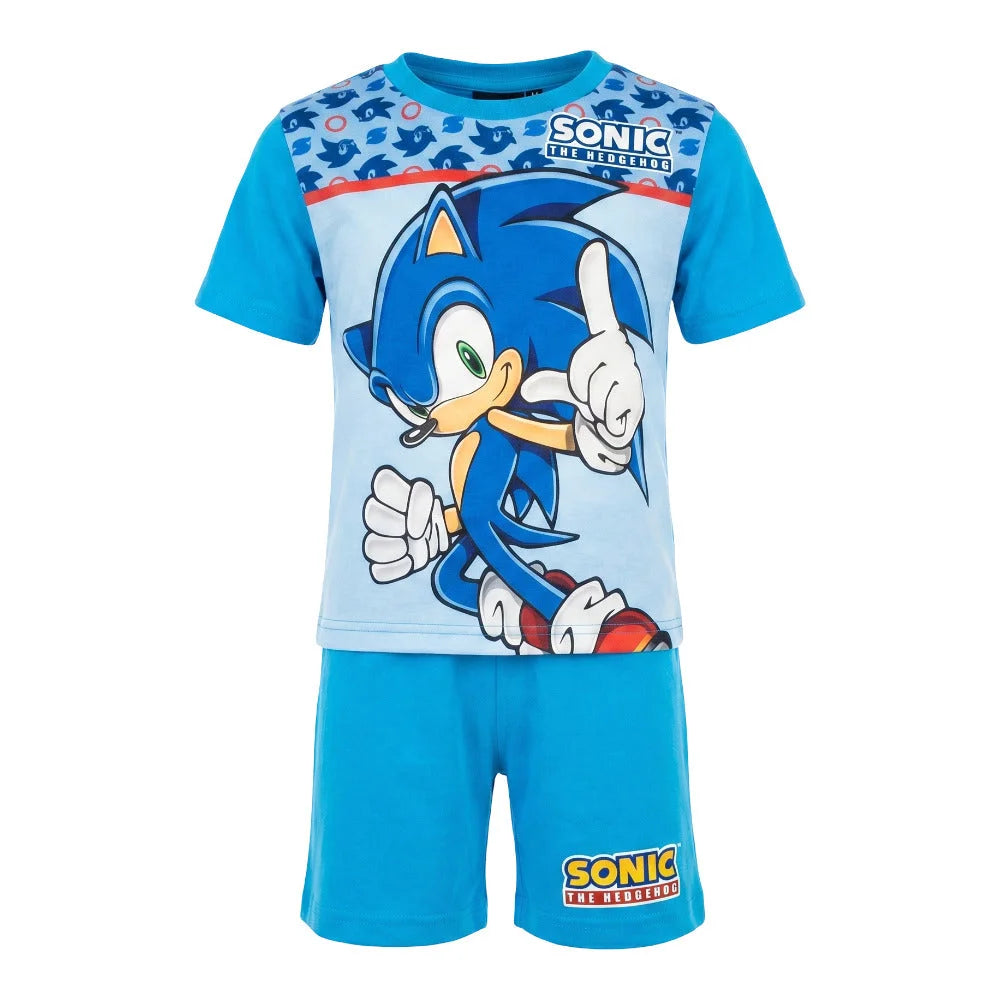 Sonic The Hedgehog Kinder kurz Pyjama Schlafanzug Gr. 98 bis 128 Baumwolle - WS-Trend.de