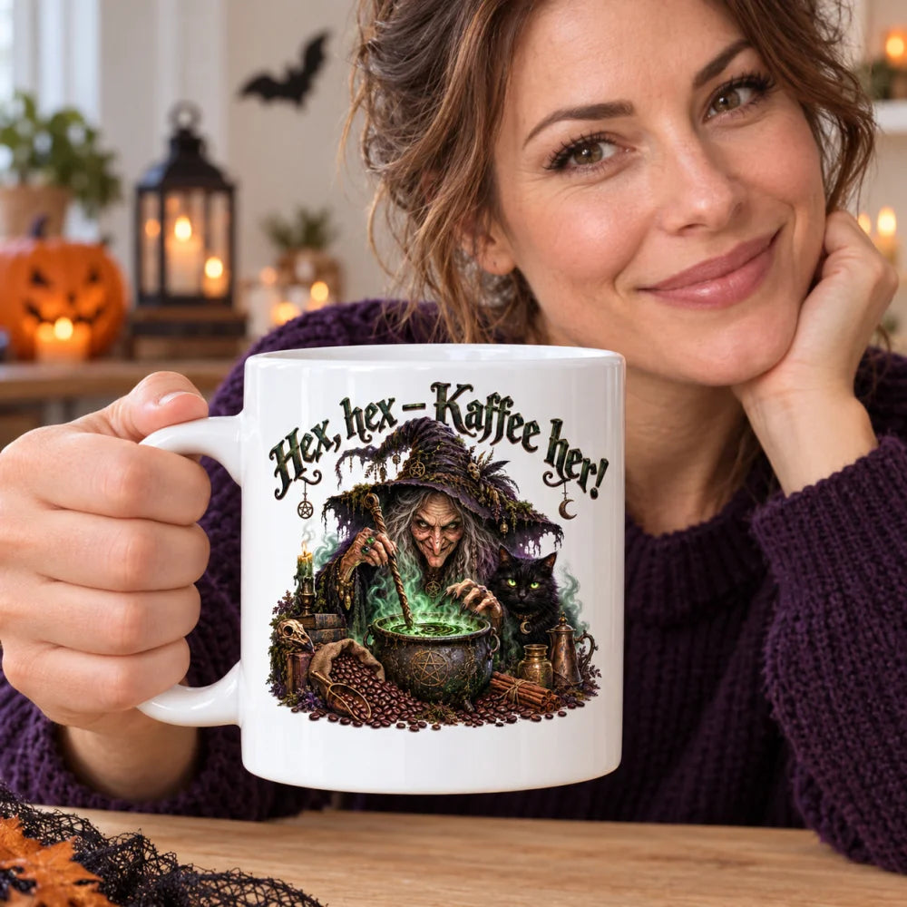 WS-Trend Hexenkessel Horror Tasse Keramik 330 ml Geschenk zu Halloween - WS-Trend.de
