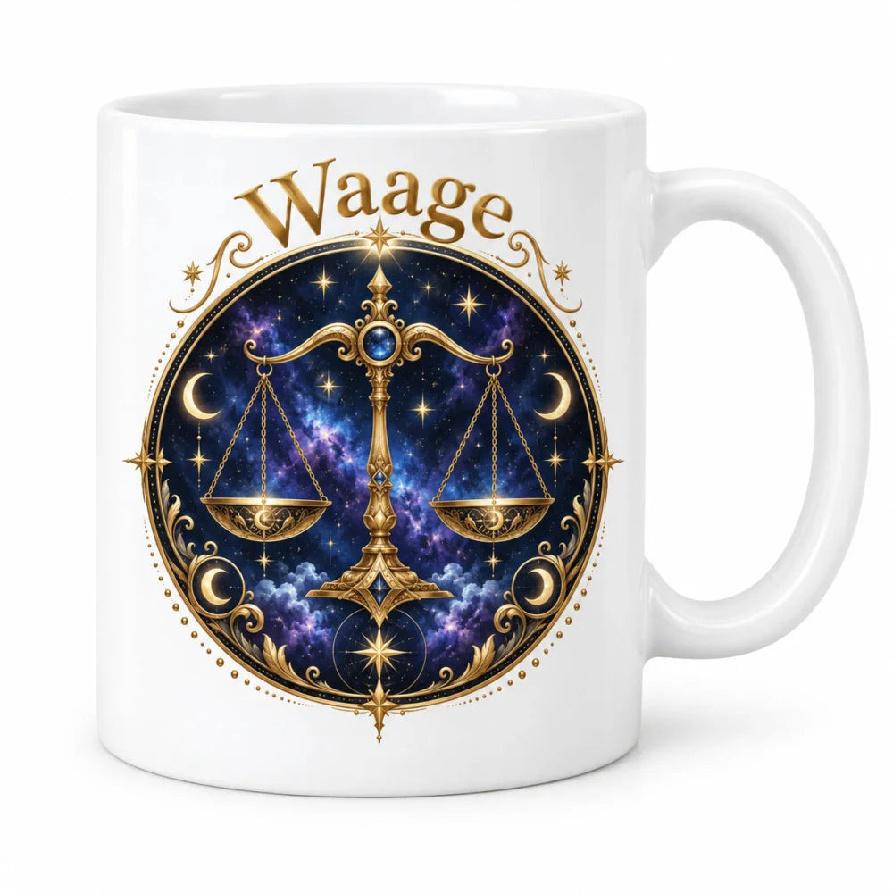 WS-Trend Sternzeichen Tasse Waage mystisch Keramik 330 ml Geschenk - WS-Trend.de