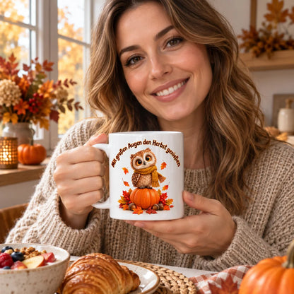 WS-Trend Herbst Tasse Eule mit Spruch Keramik 330 ml - WS-Trend.de