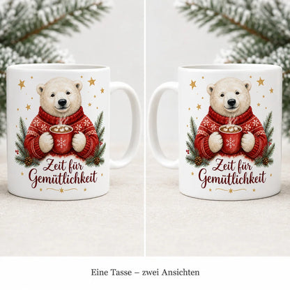 Eisbär Weihnachtstasse - Geschenk zu Weihnachten - mit Weihnachtsmotiv - WS-Trend.de
