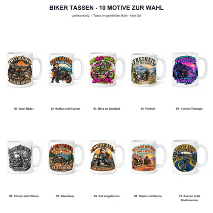 WS-Trend Biker Tasse Keramik 330 ml Spruch Motorrad 10 Motive zur Wahl - WS-Trend.de