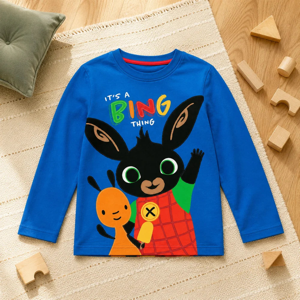 Bing Jungen Langarmshirt Blau oder Grau Größen 92–116 - WS-Trend.de