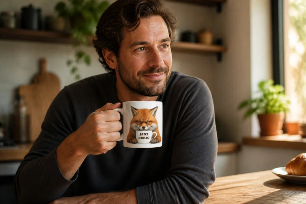 Lustige Tiertasse mit Spruch 325 ml – 15 Tiermotive Geschenkidee Büro - WS-Trend.de
