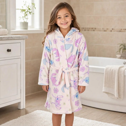 Disney Lilo und Stitch Kinder Coral Bademantel mit Kapuze Gr. 98 - 104 - WS-Trend.de