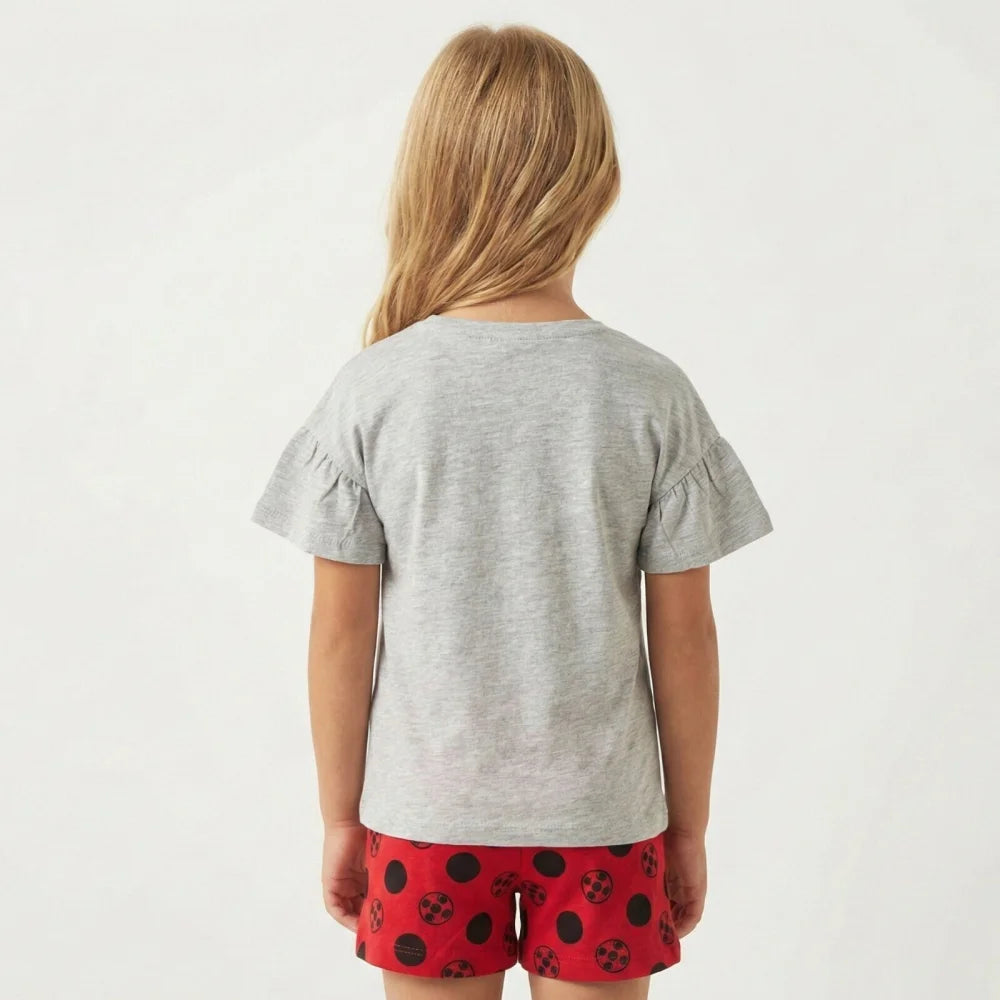 Miraculous Ladybug Queen Bee Kinder Schlafanzug Pyjama Kurz 104 - 128 baumwolle - WS-Trend.de
