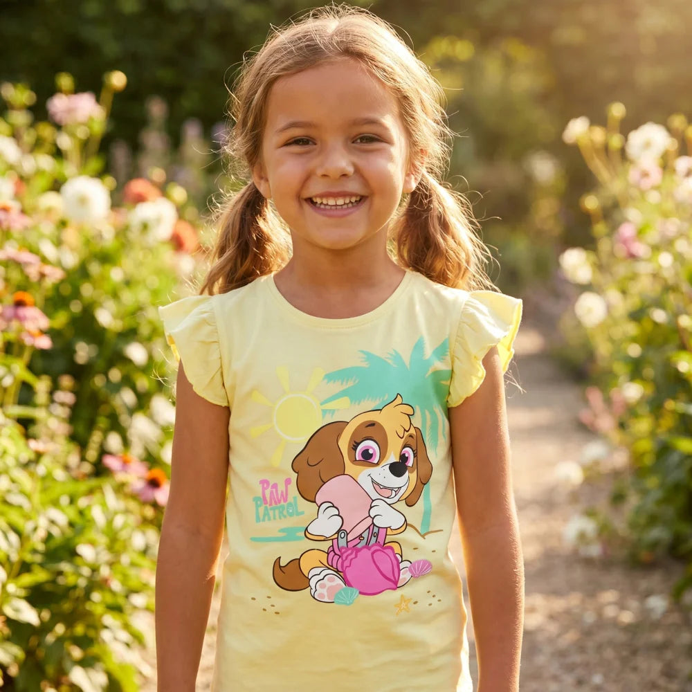 Paw Patrol Skye Kinder Mädchen kurzarm T-Shirt Shirt Gr 92 -128 Baumwolle - WS-Trend.de