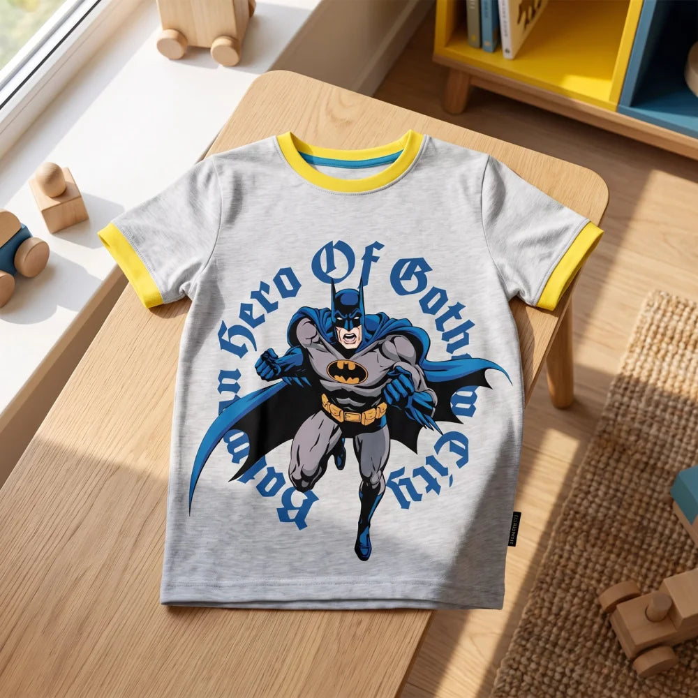 DC Comics Batman Kinder Jungen T-Shirt Kurzarm Shirt 140 - 152 Baumwolle - WS-Trend.de
