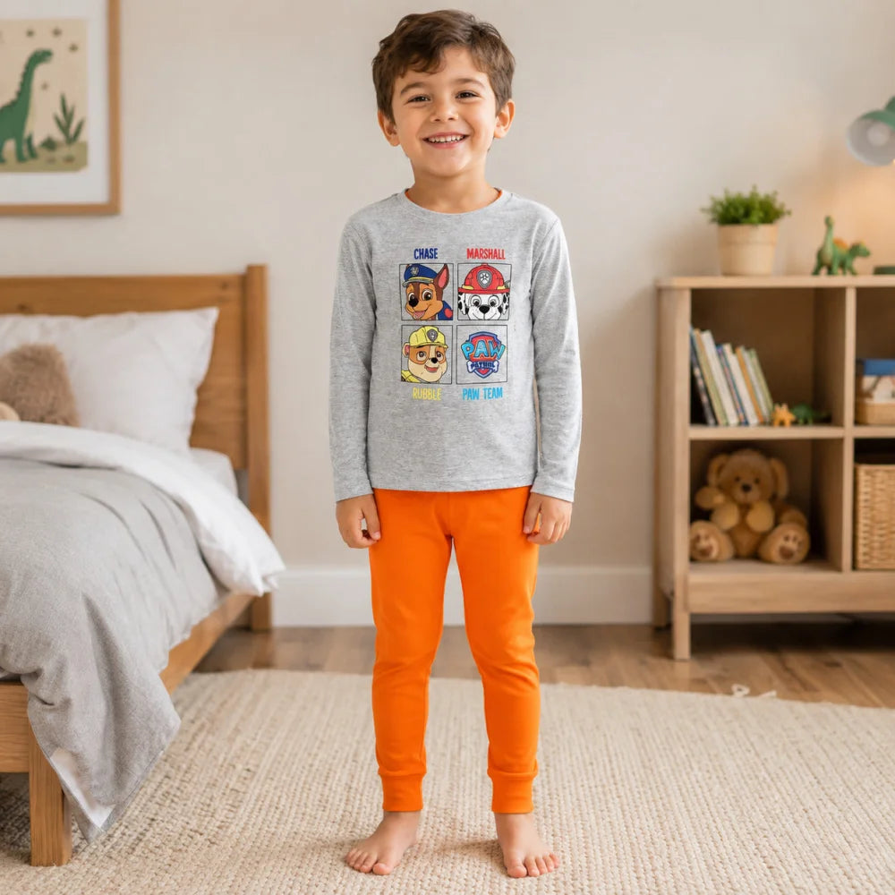 Paw Patrol Kinder Jungen langarm Schlafanzug Pyjama 100% Baumwolle Gr. 110-128 - WS-Trend.de