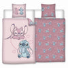 Disney Stitch und Angel Flanell-Bettwäsche, 135-140x200 + 65x65 cm