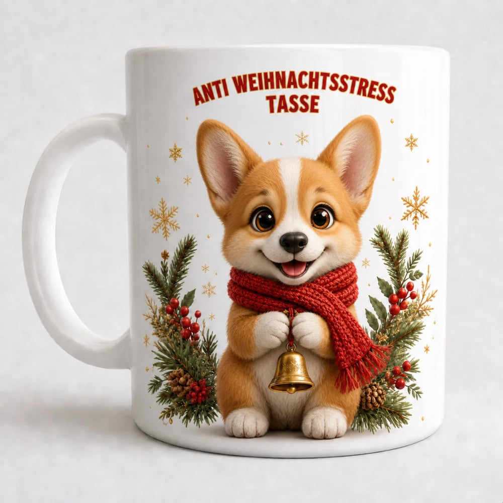 Anti Weihnachtsstress Weihnachten Tasse 325 ml – süße 3D-Tiere - WS-Trend.de