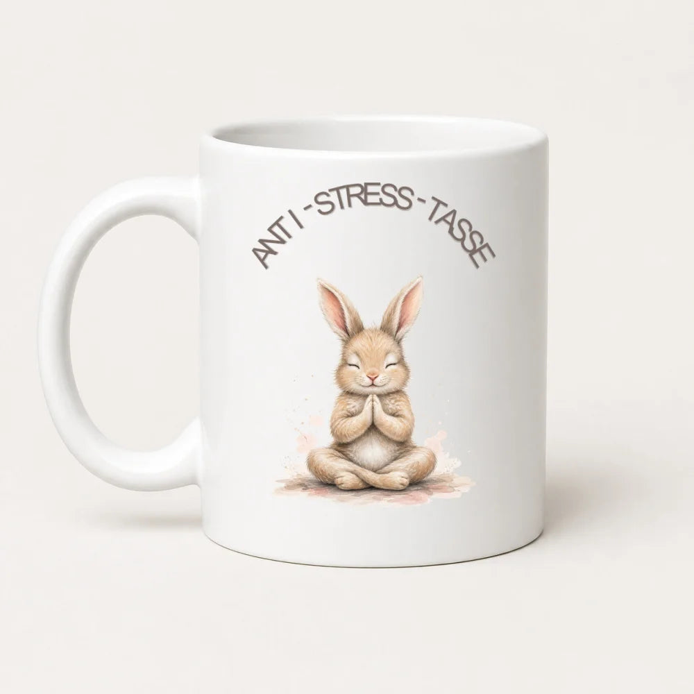 Anti-Stress-Tasse Kaninchen Aquarell 325 ml Keramik Geschenk - WS-Trend.de