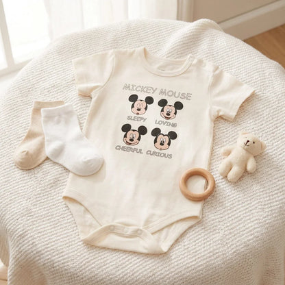 Disney Mickey Maus Baby Kleinkind kurzarm Body Strampler Schlafanzug Gr. 68 - 92 - WS-Trend.de