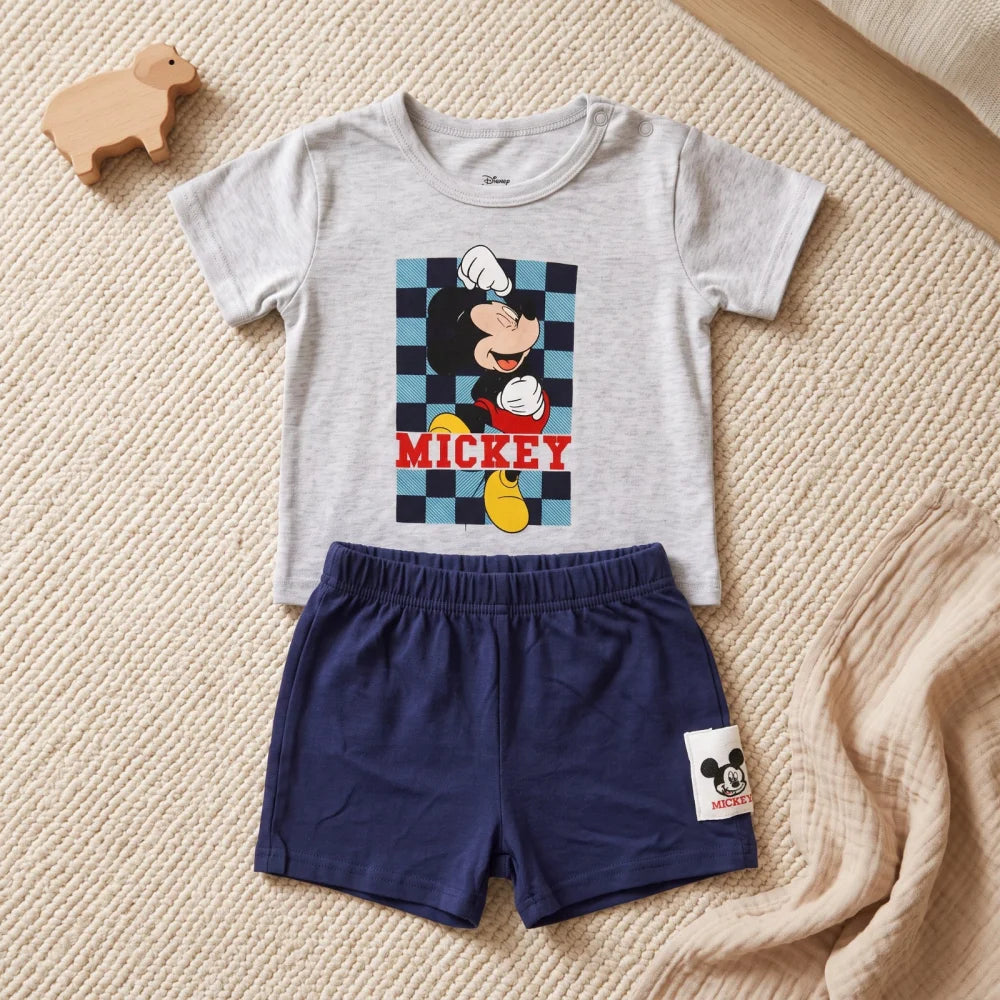 Disney Mickey Maus Baby kurzarm T-Shirt und Shorts Gr. 62 - 86 für Jungen - WS-Trend.de