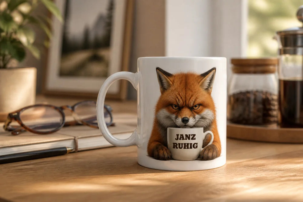 Lustige Tiertasse mit Spruch 325 ml – 15 Tiermotive Geschenkidee Büro - WS-Trend.de