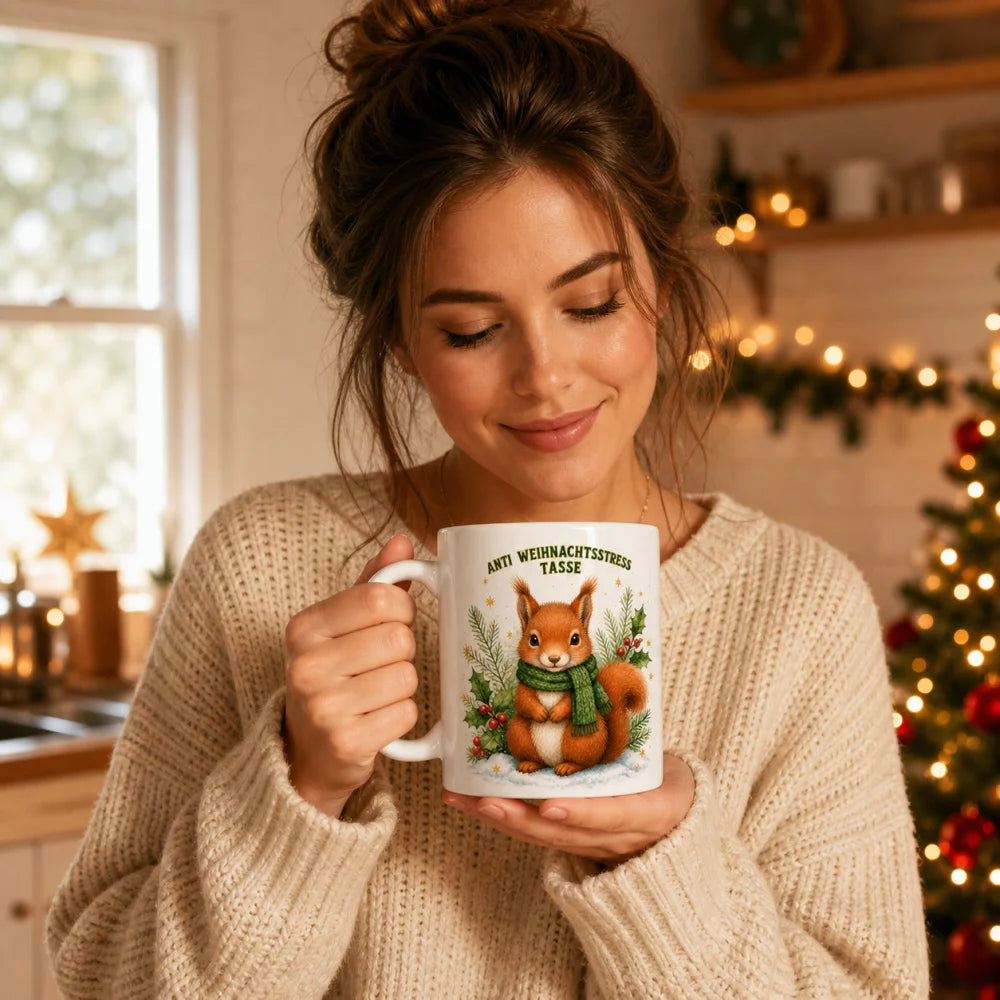 Anti Weihnachtsstress Tasse Weihnachten – Tiere Aquarell - WS-Trend.de