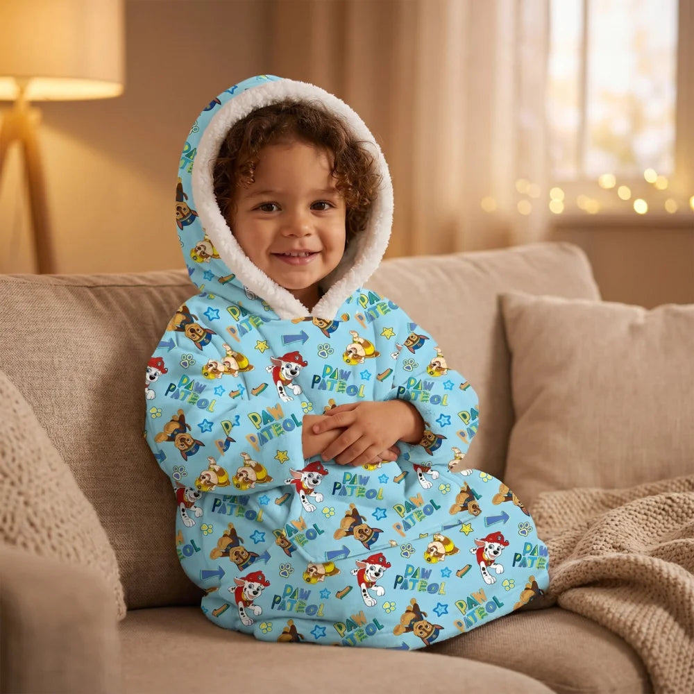 Paw Patrol Kuschelponcho mit Kapuze und Tasche 3-6 Jahre - WS-Trend.de