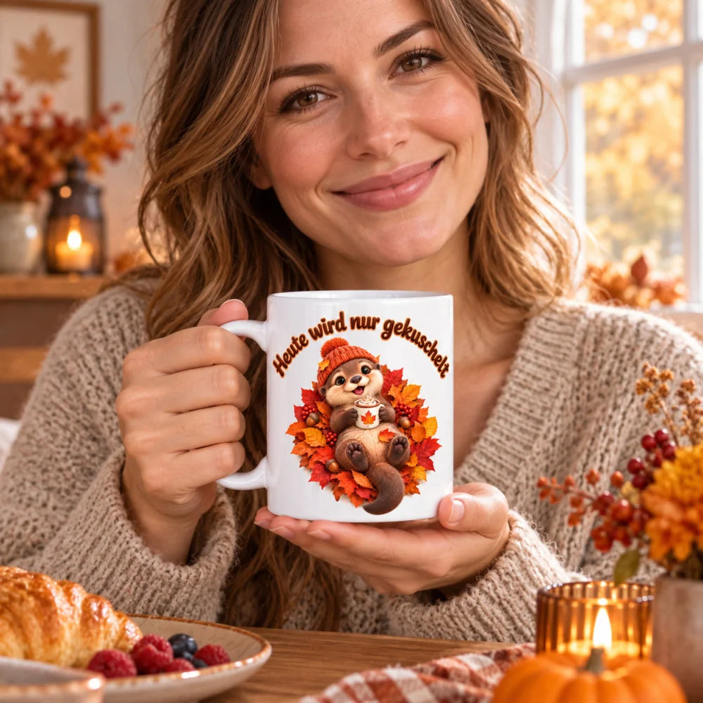 WS-Trend Herbst Tasse Otter mit Spruch Keramik 330 ml - WS-Trend.de