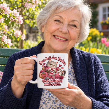 WS-Trend Strickkatzenoma Tasse 330 ml Oma Geschenk mit lustigem Spruch - WS-Trend.de