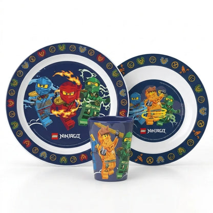 LEGO Ninjago Kinder Geschirr-Set 3 teilig Becher Teller Schüssel - WS-Trend.de