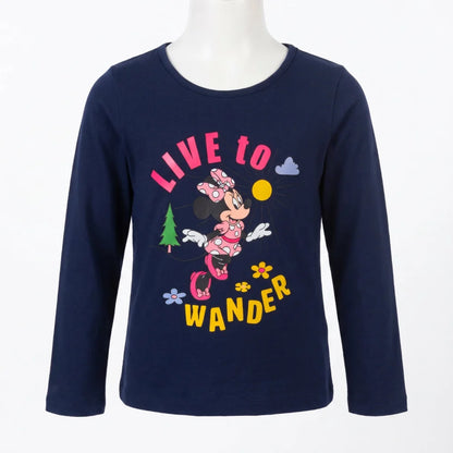 Print-Shirt Disney Minnie Maus Kinder Mädchen Langarmshirt Shirt Gr. 98-128 - WS-Trend.de