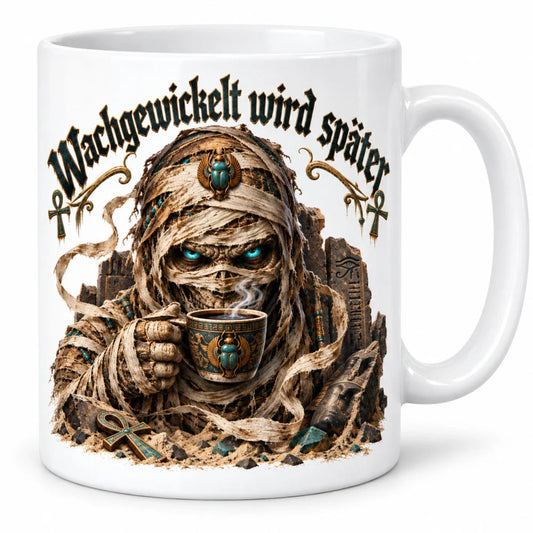 WS-Trend Mumienmorgen Horror Tasse Keramik 330 ml mit Motiv und Spruch - WS-Trend.de