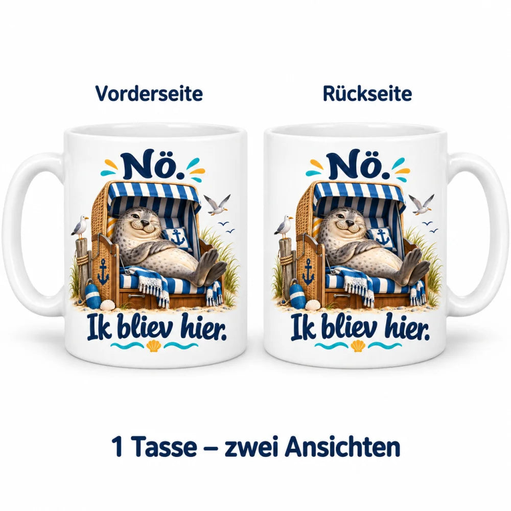 WS-Trend Strandkorb Tasse lustiger Spruch Keramik 330 ml Geschenktasse - WS-Trend.de