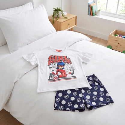 Miraculous Ladybug Queen Bee Kinder Schlafanzug Pyjama Kurz 104 - 128 baumwolle - WS-Trend.de