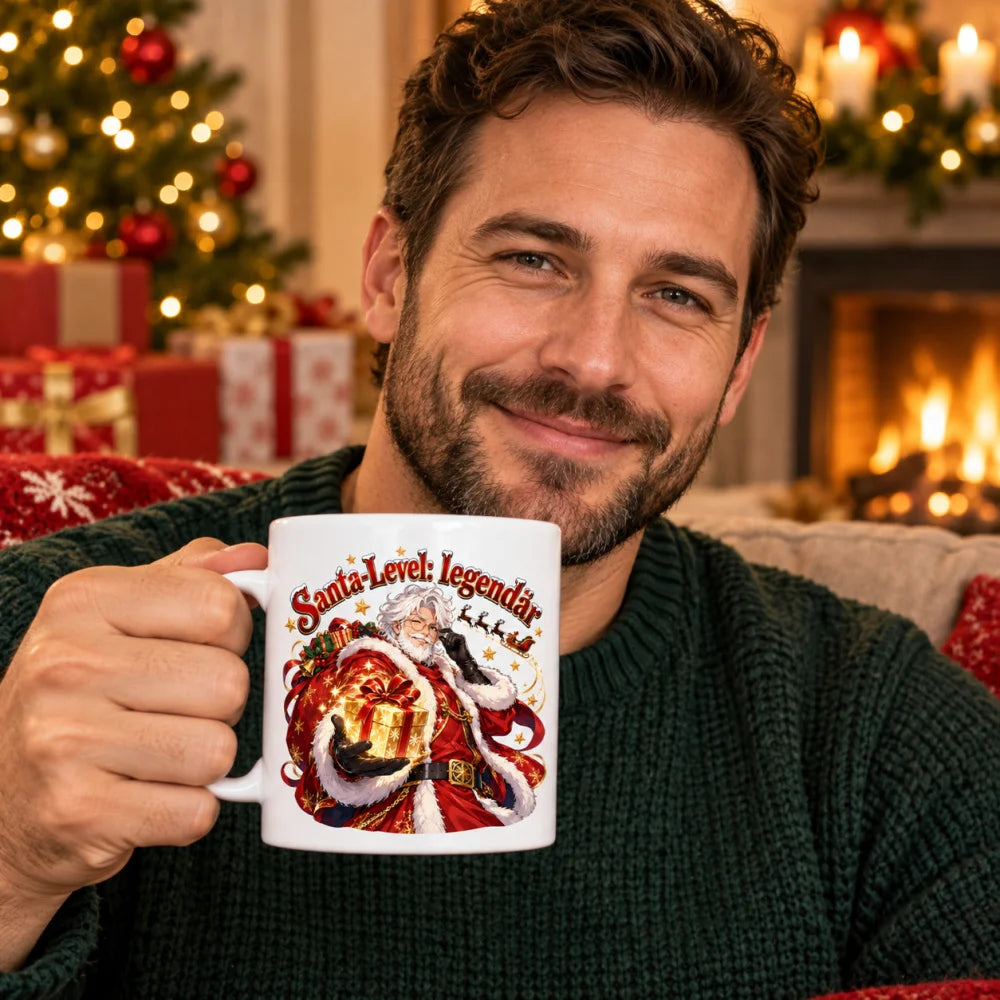 WS-Trend Santa-Level Anime Weihnachtstasse Keramik 330 ml Geschenkidee - WS-Trend.de