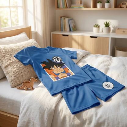 Anime Dragon Ball Goku Kinder Schlafanzug Pyjama Shirt Shorts Gr.116-152 - WS-Trend.de