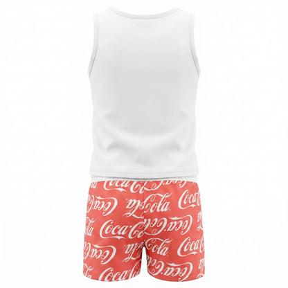 Coca Cola Mädchen Pyjama Schlafanzug Shirt Shorts 134 - 164 Baumwolle - WS-Trend.de