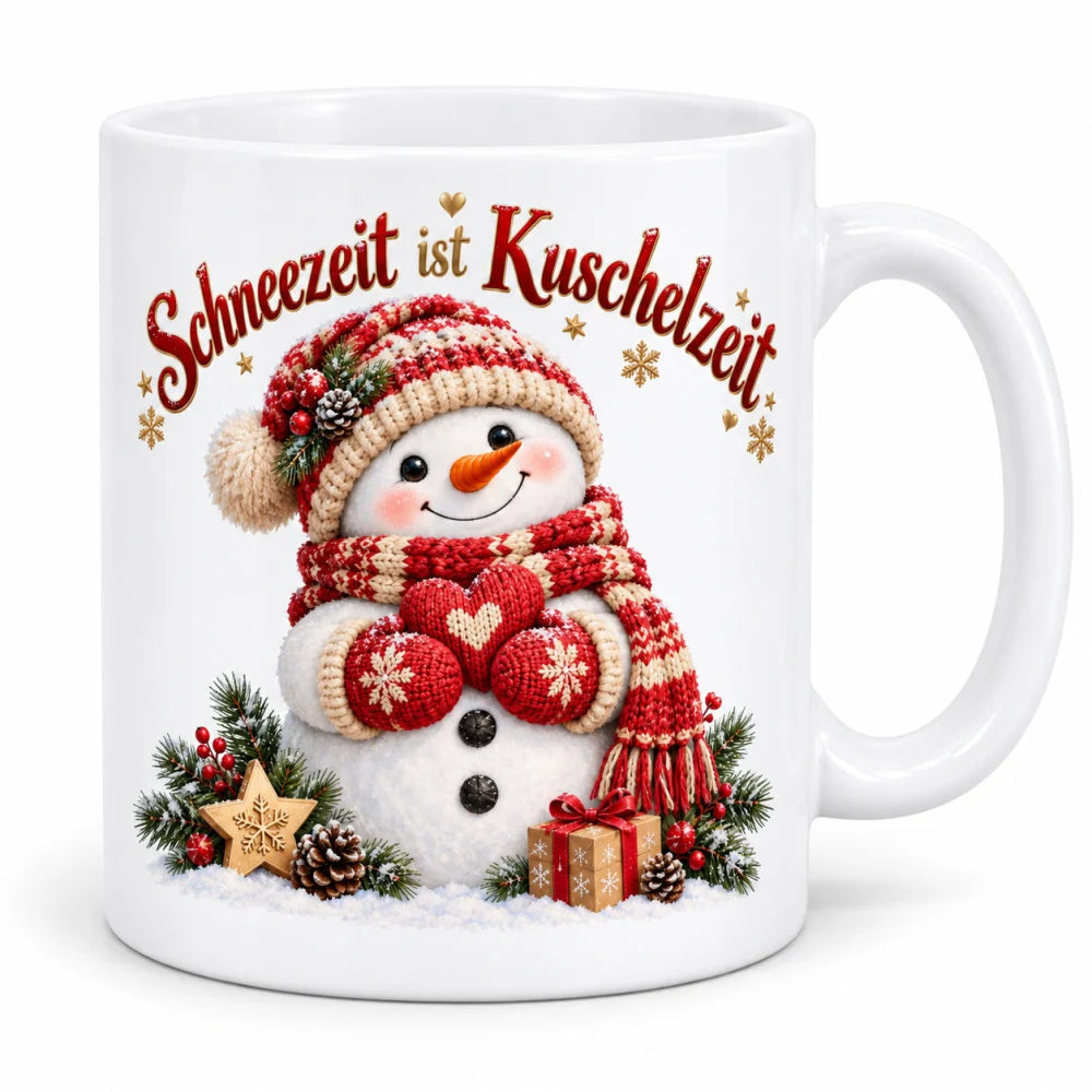 WS-Trend Kuschelzeit Schneemann Tasse Keramik 330 ml festlich bedruckt - WS-Trend.de