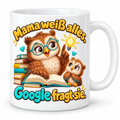 WS-Trend Eulenmama Kaffeetasse Keramik 330 ml Mama Geschenk mit Spruch - WS-Trend.de