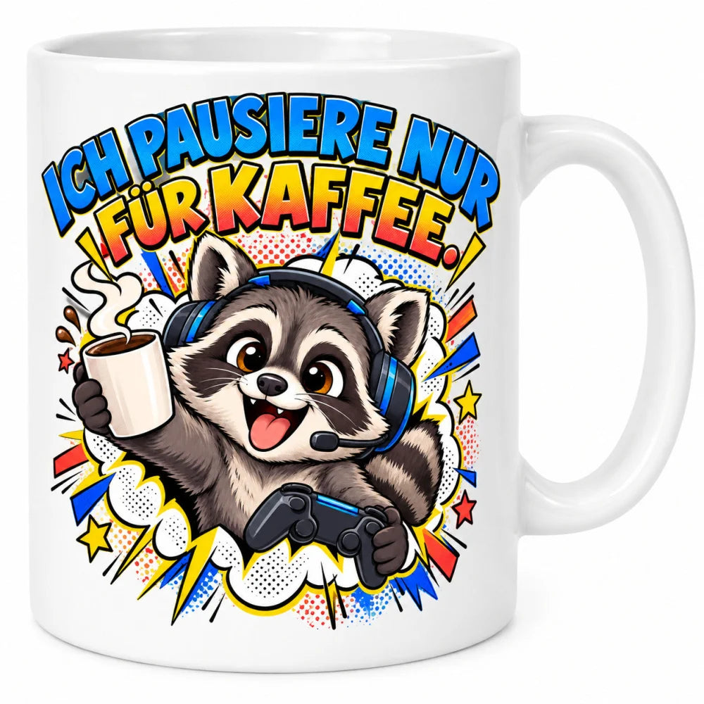 WS-Trend Gamer Motivtasse Keramik 330 ml mit Spruch 10 Motive zur Wahl - WS-Trend.de