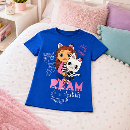 Print-Shirt Gabby’s Dollhouse Netflix Gabbys Mädchen Kinder T-Shirt Shirt 100% Baumwolle - WS-Trend.de