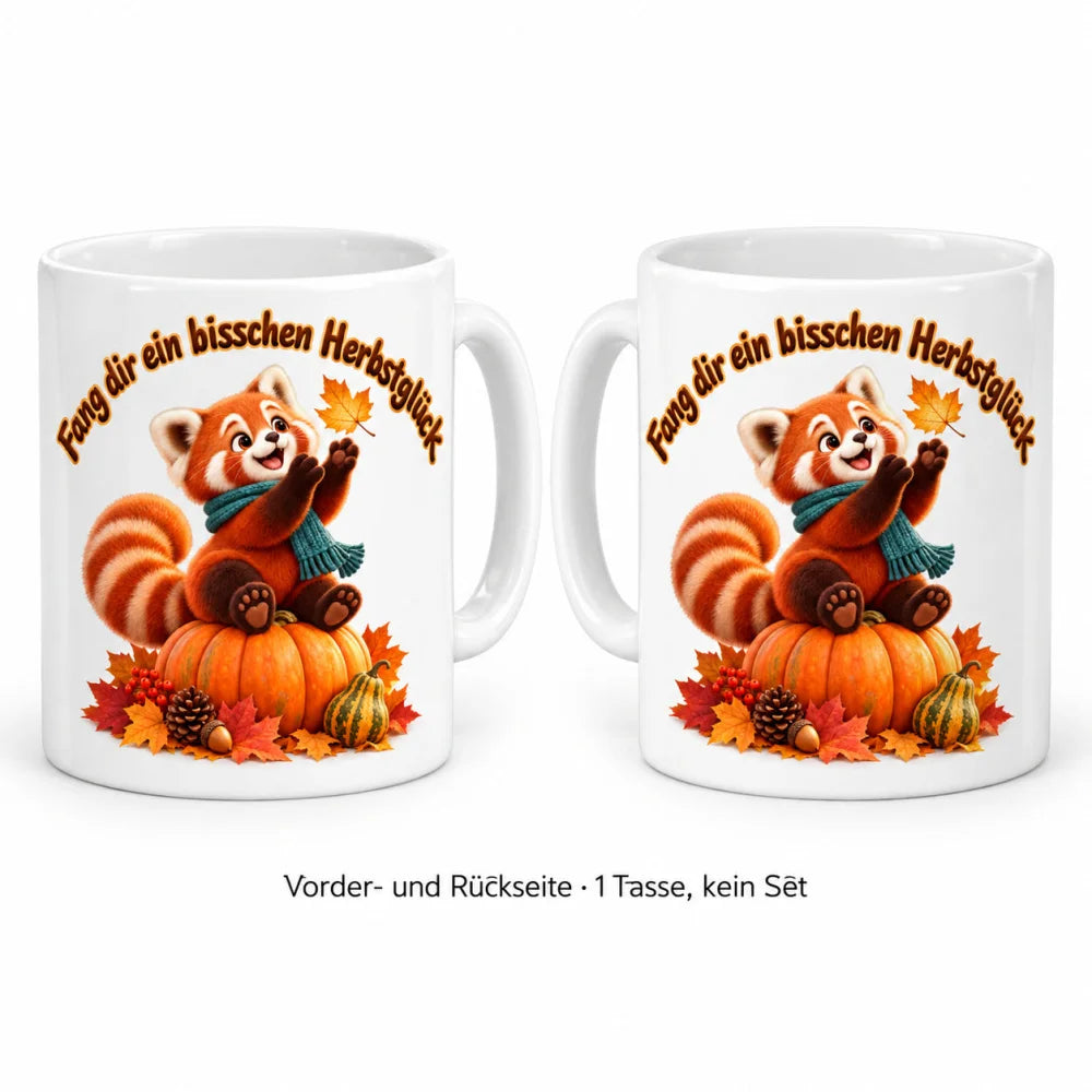 WS-Trend Herbst Tasse Roter Panda mit Spruch Keramik 330 ml - WS-Trend.de