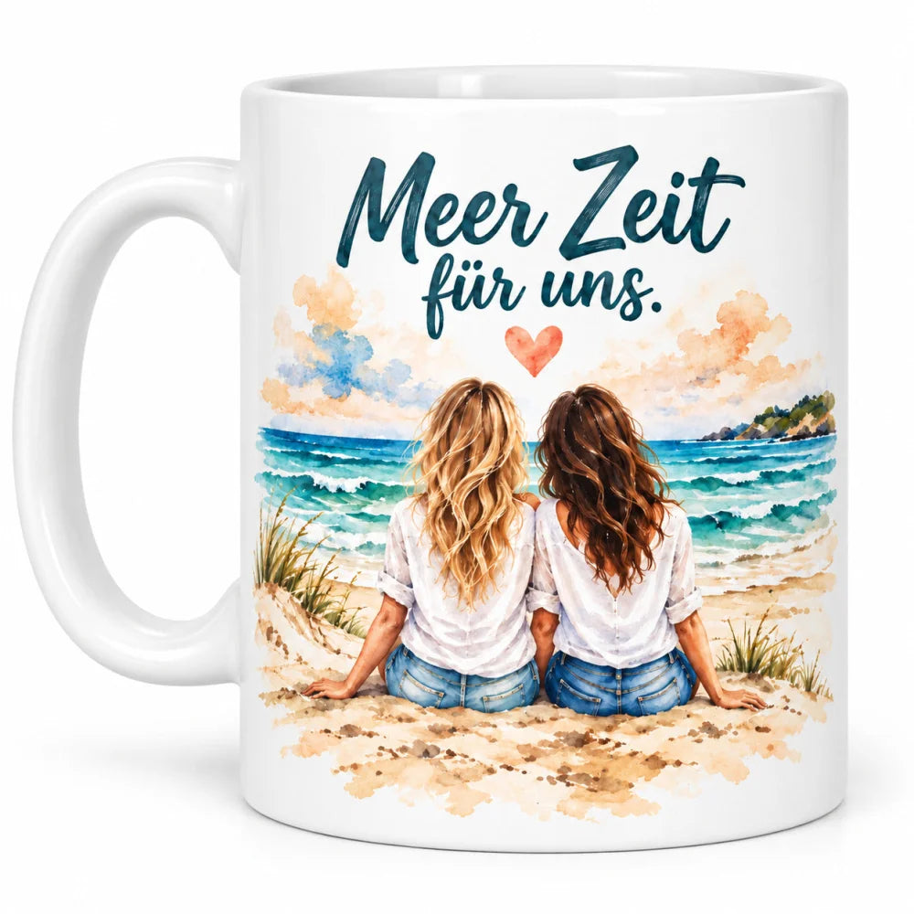 Beste Freundin Tasse mit Spruch – Aquarell Geschenk aus Keramik 330 ml - WS-Trend.de