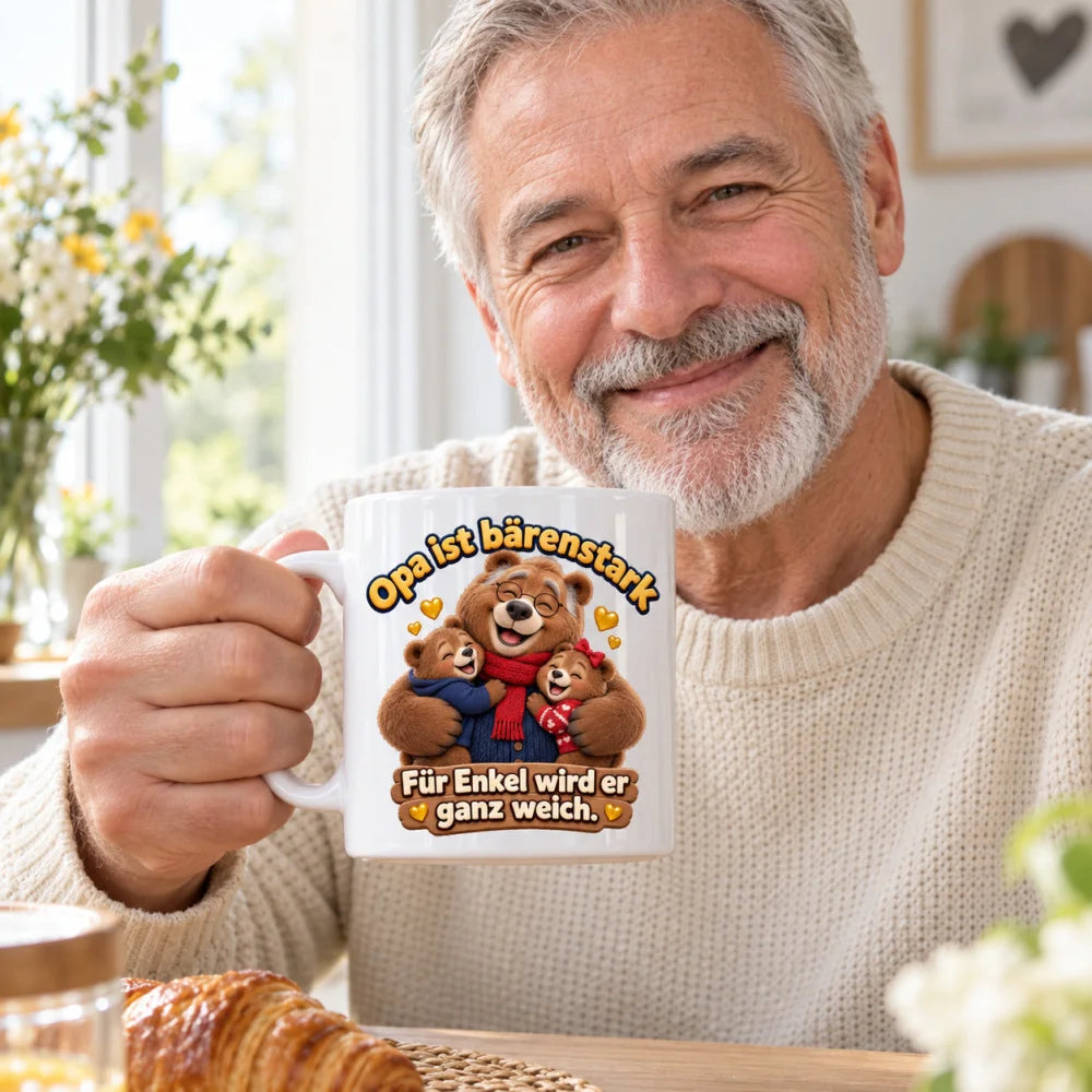WS-Trend Bärenopa Tasse Keramik 330 ml Geschenk für Opa zum Geburtstag - WS-Trend.de