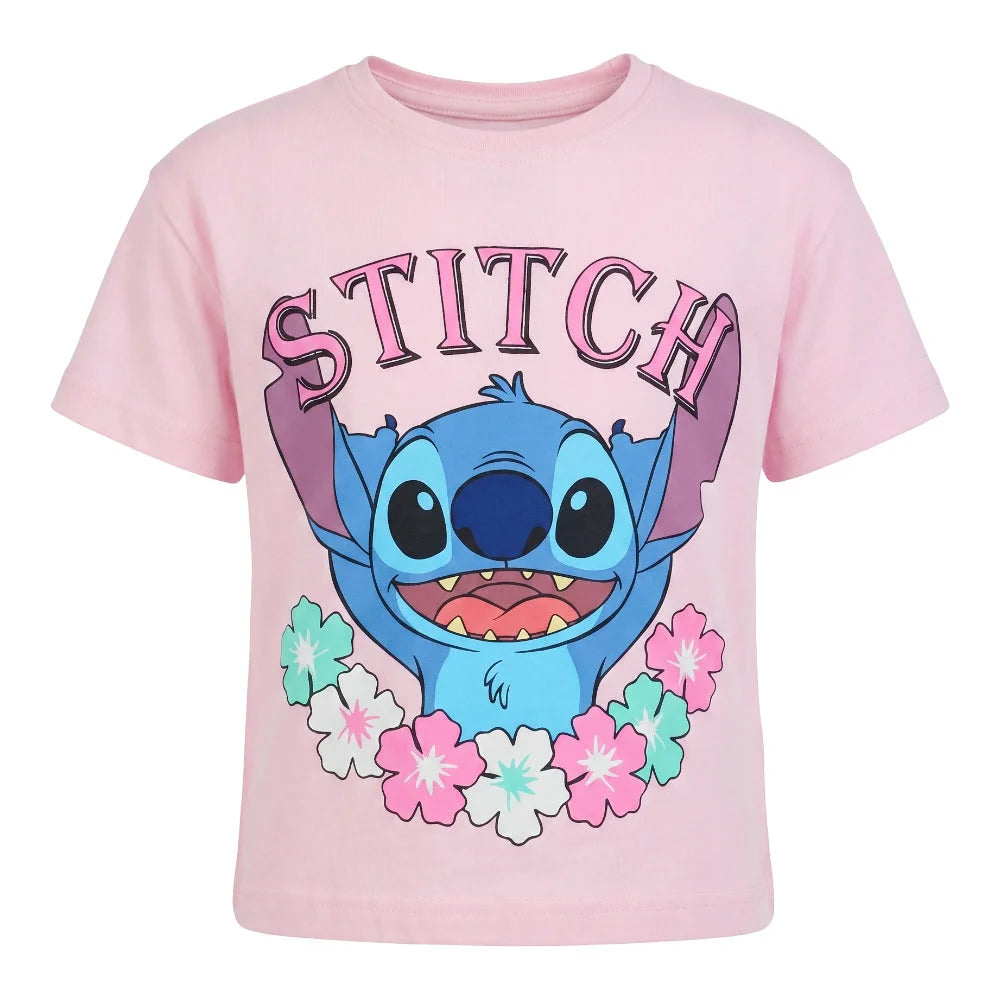 Disney Stitch Kinder Mädchen T-Shirt Kurzarm Shirt Gr. 98 bis 128 Baumwolle - WS-Trend.de