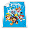 Paw Patrol Flanell-Kuscheldecke 120x150 cm, Türkis, flauschige Rückseite