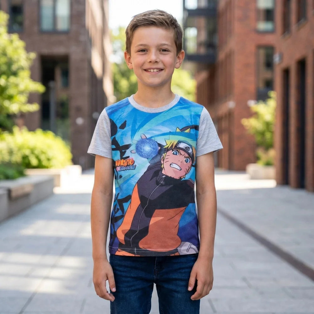 Anime Naruto Shippuden T-Shirt Kurzarm Kinder Jungen Shirt Gr.116 - WS-Trend.de