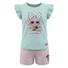 LOL Surprise Kinder kurzarm Schlafanzug Pyjama 98 bis 122  Baumwolle Grün Rosa