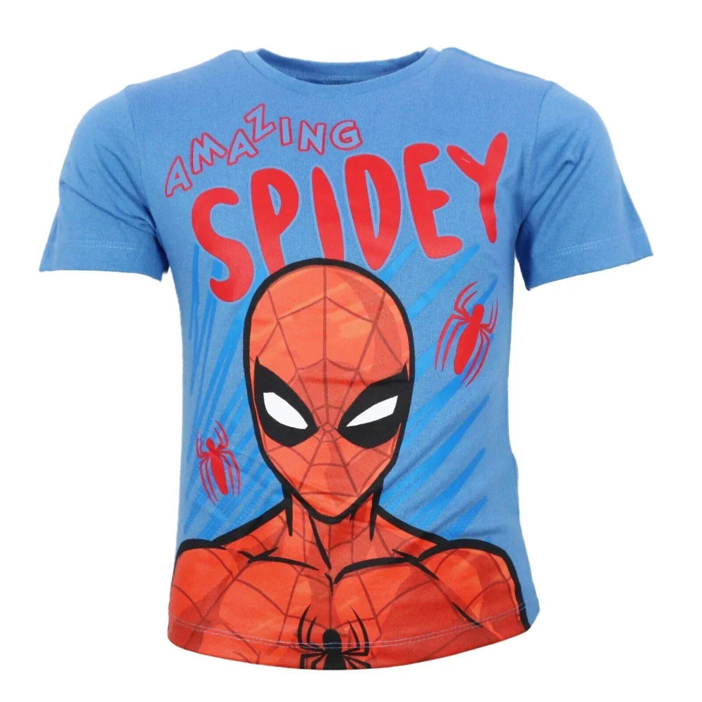 Marvel Spiderman Kinder Jungen kurzarm T-Shirt Shirt Gr. 98 100% Baumwolle - WS-Trend.de