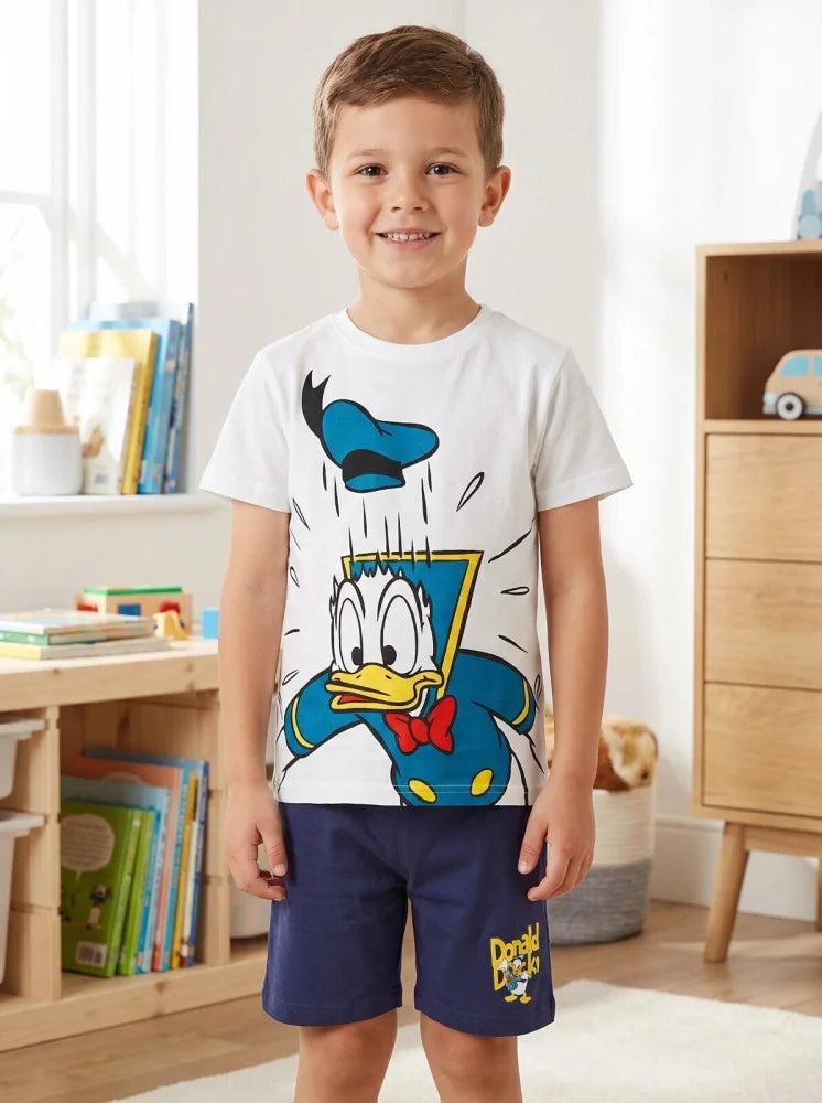 Disney Donald Duck Kinder Jugend Schlafanzug Pyjama 98-128 100% Baumwolle - WS-Trend.de